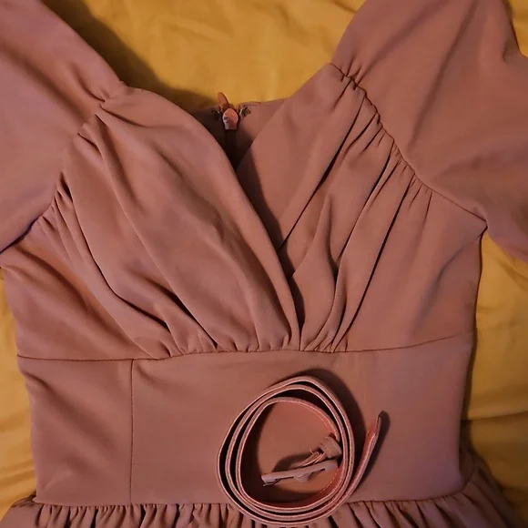 Vixen by Micheline Pitt Dusty Pink Starlett Dress. - Picture 3 of 6